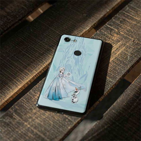 Disney Frozen Elsa and Olaf Art Google Pixel 3 XL Skin